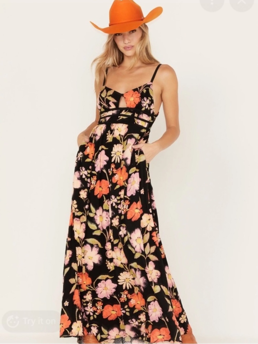 Free People Wisteria Floral Maxi Dress